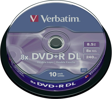 Írható DVD+R DL 8.5 GB Verbatim 43666 10 db