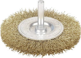 SÁRGARÉZ KORONG DRÓTKEFE 75 X 10 MM