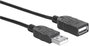 Manhattan USB kábel USB 2.0 USB-A dugó, USB-A alj 1.00 m Fekete Fólia árnyékolás, UL minősített, ara 2. bélyegkép