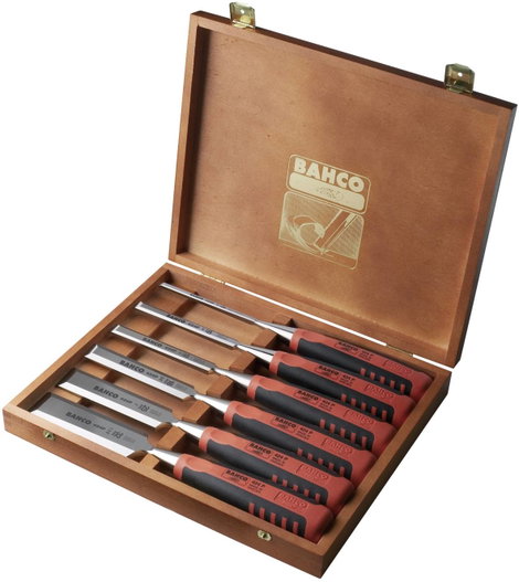 Favéső készlet fadobozban, 6 részes, 6, 10, 12, 18, 25, 32 mm, Bahco 424P-S6-EUR