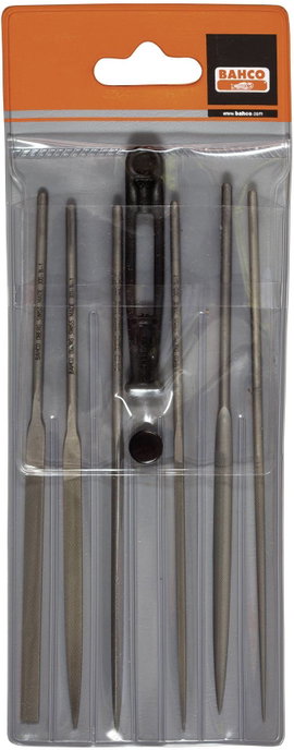 Tűreszelő készlet, 6 részes, 160 mm, műanyag táskában Bahco 2-470-16-1-0