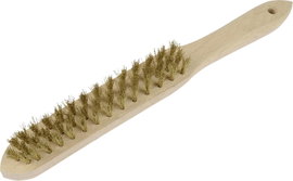 Sárgaréz drótkefe, kefe méret: 135 mm, 3 soros