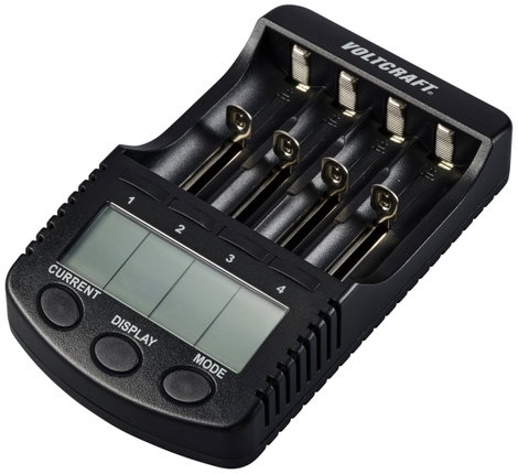 Hengeres akkutöltő NiMH, NiCd és lítiumion akkukhoz, Voltcraft CC-2