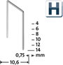 Tűzőgép kapocs, 37-es típus, 10,6x4 MM, 2000 részes 2. bélyegkép