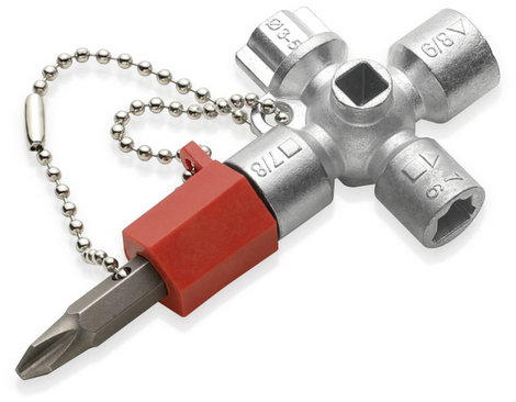 Elektromos kapcsolószekrény kulcs mini, Knipex 00 11 02