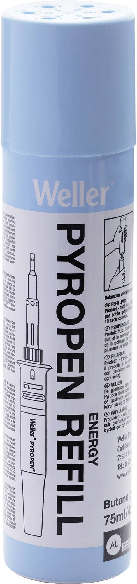 Weller Pyropen gáz utántöltő palack, 75 ml, Weller RB-TS