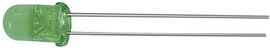 Kingbright L-7104GC LED kivezetéssel Zöld Kerek 3 mm 60 mcd 34 ° 20 mA 2.2 V