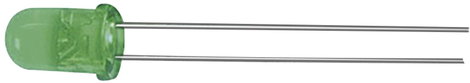 Kingbright L-7104GT LED kivezetéssel Zöld Kerek 3 mm 60 mcd 34 ° 20 mA 2.2 V
