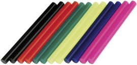 Dremel 2615GG05JA 12db-os színes műanyag ragasztóstift, ragasztópálca készlet 7 mm