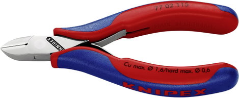 Oldalcsípőfogó, elektronikai, Knipex 77 02 115 4. kép