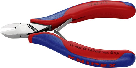 Oldalcsípőfogó, elektronikai, Knipex 77 02 115 6. kép