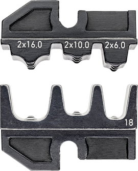 Knipex érvéghüvely krimpelőfogó krimpelő betét, préselő betét 6-tól 16 mm²-ig Knipex 97 49 18