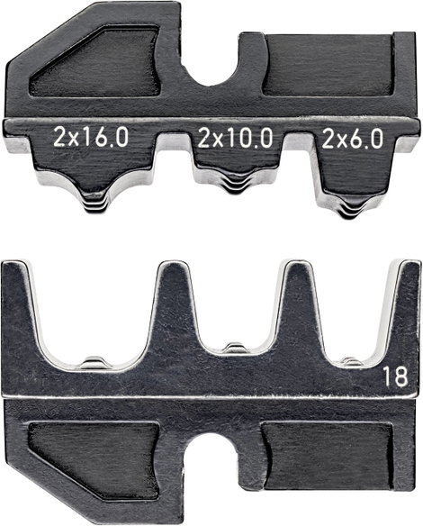 Knipex érvéghüvely krimpelőfogó krimpelő betét, préselő betét 6-tól 16 mm²-ig Knipex 97 49 18