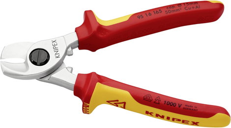 VDE kábelolló Knipex 95 16 165 4. kép