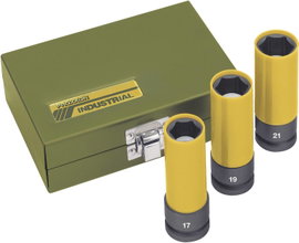 Proxxon 23938 3 részes ipari dugókulcs betét, meghajtó betét 12,5mm (1/2”) hajtáshoz