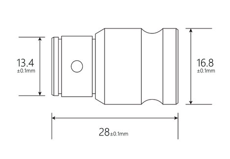 Dugókulcs fej 3/8 (10 mm) dugókulcs BIT adapter 8 mm-es meghajtással TOOLCRAFT 815287 2. kép