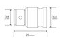 Dugókulcs fej 3/8 (10 mm) dugókulcs BIT adapter 8 mm-es meghajtással TOOLCRAFT 815287 2. bélyegkép