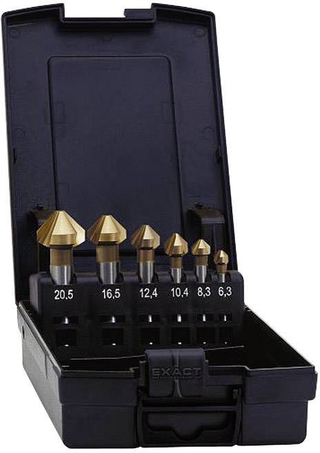 Kúpos süllyesztő készlet, 5 részes HSS TiN 6.3 mm, 10.4 mm, 16.5 mm, 20.5 mm, 25 mm Exact 05568