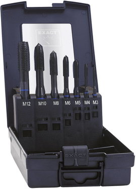 Gépi menetfúró készlet 7 részes HSS-E M3 - M12 menethez DIN 371B Exact 42305