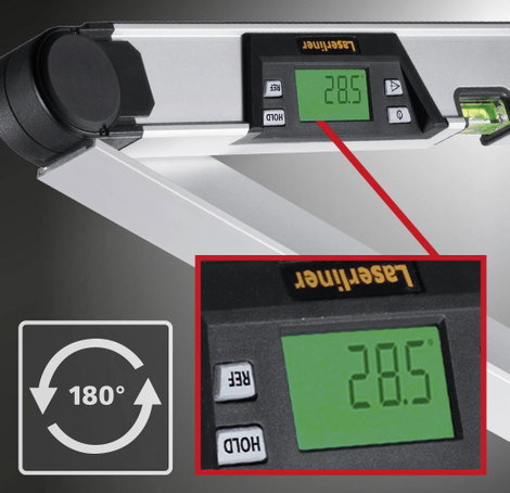 Elektronikus szögmérő, 40 cm, LaserLiner ArcoMaster 075.130A 3. kép
