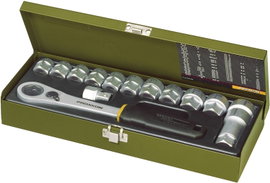 Proxxon 14 részes racsnis dugókulcs készlet, racsnis krova készlet 13mm - 27mm között 12,5mm (1/2” )