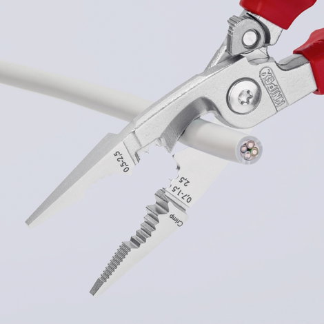 VDE villanyszerelő fogó, max. 50 mm², Knipex 13 96 200 3. kép