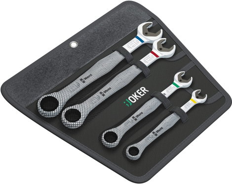 Wera 05073290001 Joker Set 4 részes Racsnis gyűrűs, villáskulcs készlet