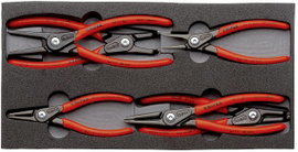 Knipex 00 20 01 V02 Seeger-gyűrű fogó készlet, 6 részes zéger fogó készlet, 12 - 60 mm-ig