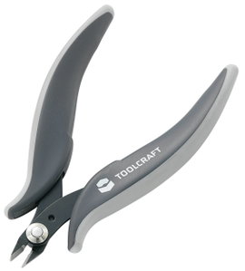 Elektronikai csípőfogó 125 mm, élletörés nélkül a vágási érték max. 1 mm², ToolCraft