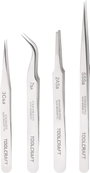 Műszerész csipeszkészlet, 4 részes SS SA, 2a SA, 7 SA, 3c SA nemesacél csipesz Toolcraft 816747 bélyegkép