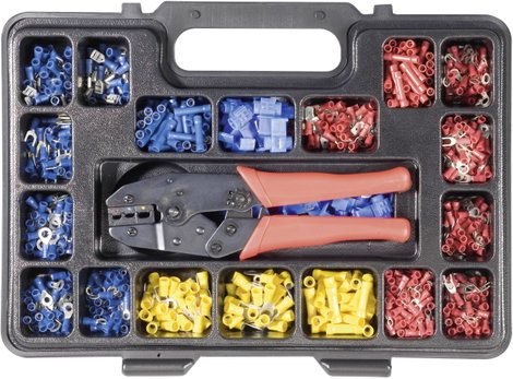 Krimpelőfogó készlet kábelsarukkal 1004 részes 1.72 - 8.2 mm Toolcraft 820927 2. kép