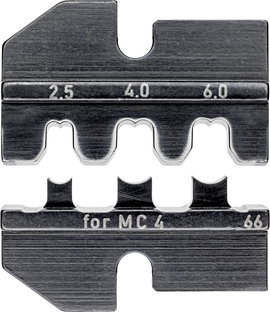 Knipex 97 49 66 krimpelő betét napelemes csatlakozó dugóhoz, MC4 2.5-től 6 mm²-ig Knipex krimpelő fo