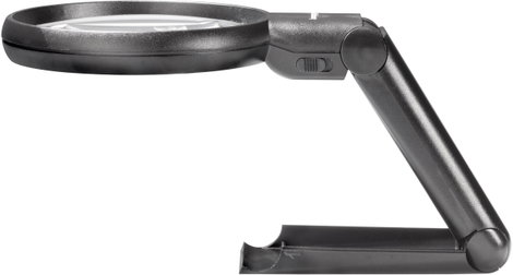 Nyeles, kézi nagyító világítással 2x/4x-es nagyítással Toolcraft 2. kép