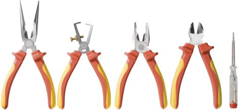 VDE szerszámkészlet, szigetelt villanyszerelő fogó készlet 4 részes Toolcraft 821033 2. kép