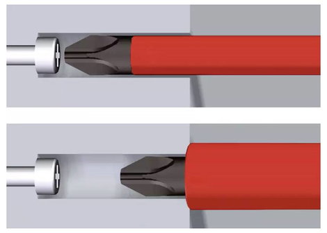 Wiha VDE 2,5mm-es cserélhető, egyenes pengéjű lapos szigetelt csavarhúzószár 2. kép