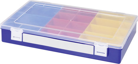 Alutec 14 részes alkatrésztároló doboz, 332 x 232 x 55 mm 2. kép
