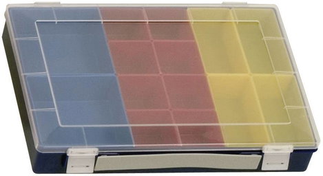 Alutec 14 részes alkatrésztároló doboz, 332 x 232 x 55 mm 3. kép