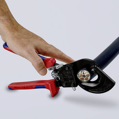 Racsnis kábelvágó 250 mm, 32 mm vágóképesség, Knipex 95 31 250 23. kép