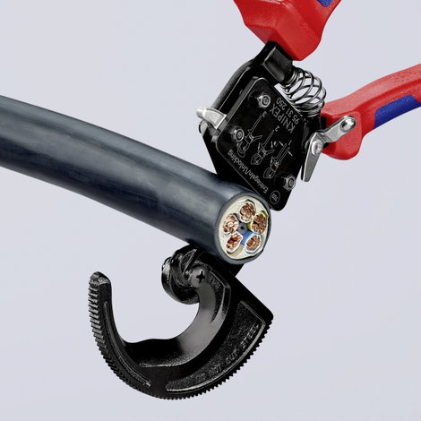 Racsnis kábelvágó 250 mm, 32 mm vágóképesség, Knipex 95 31 250 3. kép