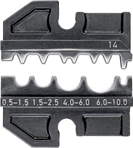 Knipex 97 49 14 szigeteletlen kábelsaru krimpelő betét, préselő betét 0.5 - 10 mm² -ig Knipex krimpe