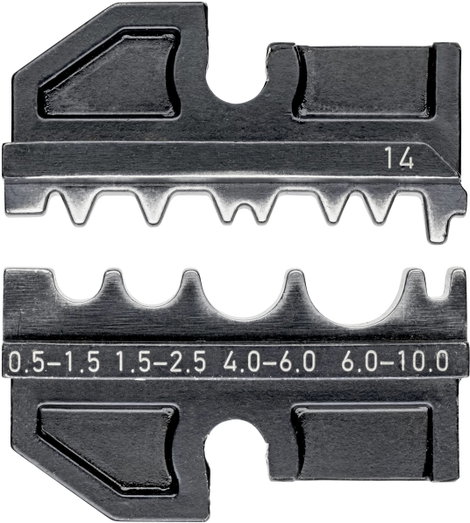 Knipex 97 49 14 szigeteletlen kábelsaru krimpelő betét, préselő betét 0.5 - 10 mm² -ig Knipex krimpe