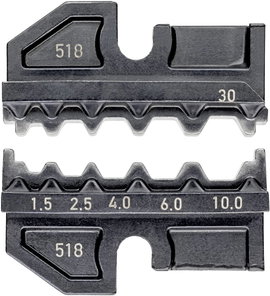 Knipex 97 49 30 szigeteletlen toldó krimpelő betét, préselő betét 1.5 - 4 mm² -ig Knipex krimpelő fo