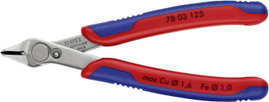 Műszerész oldalcsípő fogó 125 mm DIN ISO 9654, Knipex 78 03 125 E-Super Knips