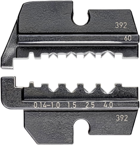 Knipex 97 49 60 krimpelő betét, préselő betét csavart érintkezőkhöz (HTS + Harting) 0.14 - 4 mm² -ig