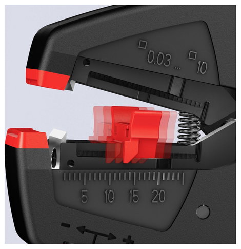Automatikus vezetékcsupaszoló, blankoló fogó 0,03...10 mm², Knipex 12 40 200 7. kép