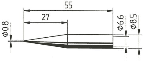 Ersa 842 pákahegy, forrasztóhegy 842 SD ceruza formájú hegy 0.8 mm