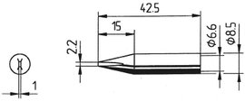 Ersa 842 pákahegy, forrasztóhegy 842 CD véső forma 2.2 mm