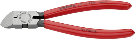 Csípőfogó 45º szögben hajlítva, műanyaghoz, KNIPEX 72 11
