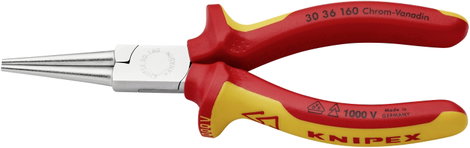 Kerekcsőrű fogó, VDE, DIN ISO 5745 szerint - KNIPEX 30 36 160 3. kép