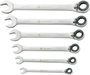 Átkapcsolható villás-/racsnis kulcssorozat, 8 - 19 mm, 6 részes TOOLCRAFT 824124 Kulcstávolság 8/10/ 2. bélyegkép